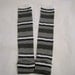 Gray and White Striped Baby Leg Warmers or Adult Arm Warmers