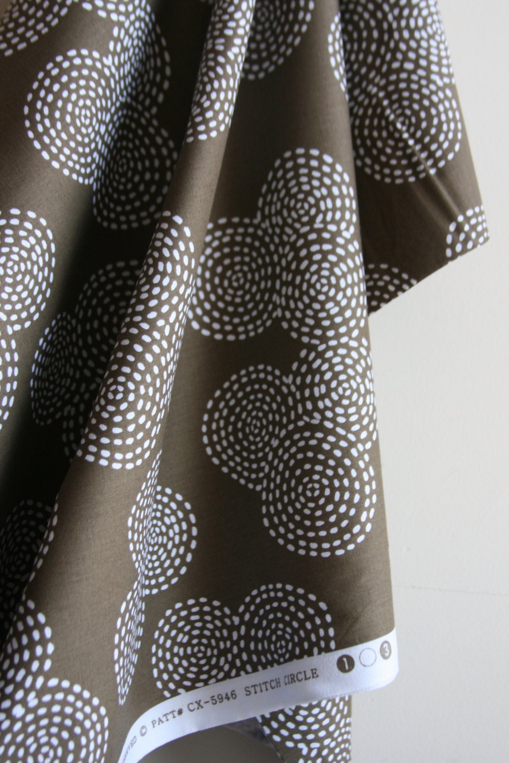 Circle Stitch in Stone  by Patty Young from the Textured Basics Collection - Michael Miller Fabrics - ONE FAT QUARTER Cut