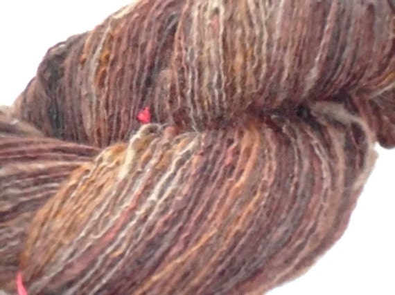 Handspun, hand dyed Shetland Wool Art-Yarn.