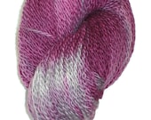 Luxury Hand Dyed Bluefaced Leister Wool Sock Yarn, 2-ply Purple Rain .