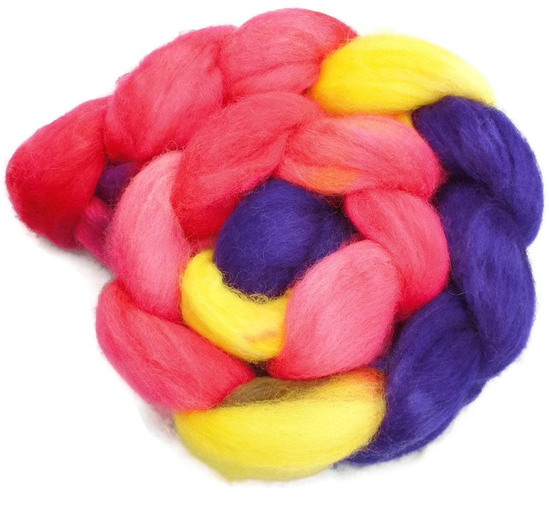 Correidale Wool Roving - Handpainted Spinning And Nuno Felting Fiber  - Spring 2013 - Easter Parade