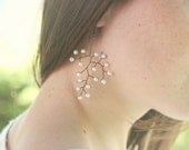 Private listing for Cara M - Bronze pearl earrings, pearl jewelry, bridesmaids earrings country rustic wedding branch earrings