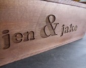 Wedding Wine Box for Rustic Wedding