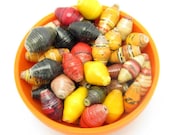 Round Recycled Paper Beads, Multicolor Firestorm Bead Mix