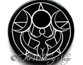 Goddess Pentacle - Talisman Amulet  Pendant Tile - Witch Wiccan Pagan
