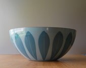 Huge Cathrineholm 11" Lotus Salad Bowl in Blue on Blue