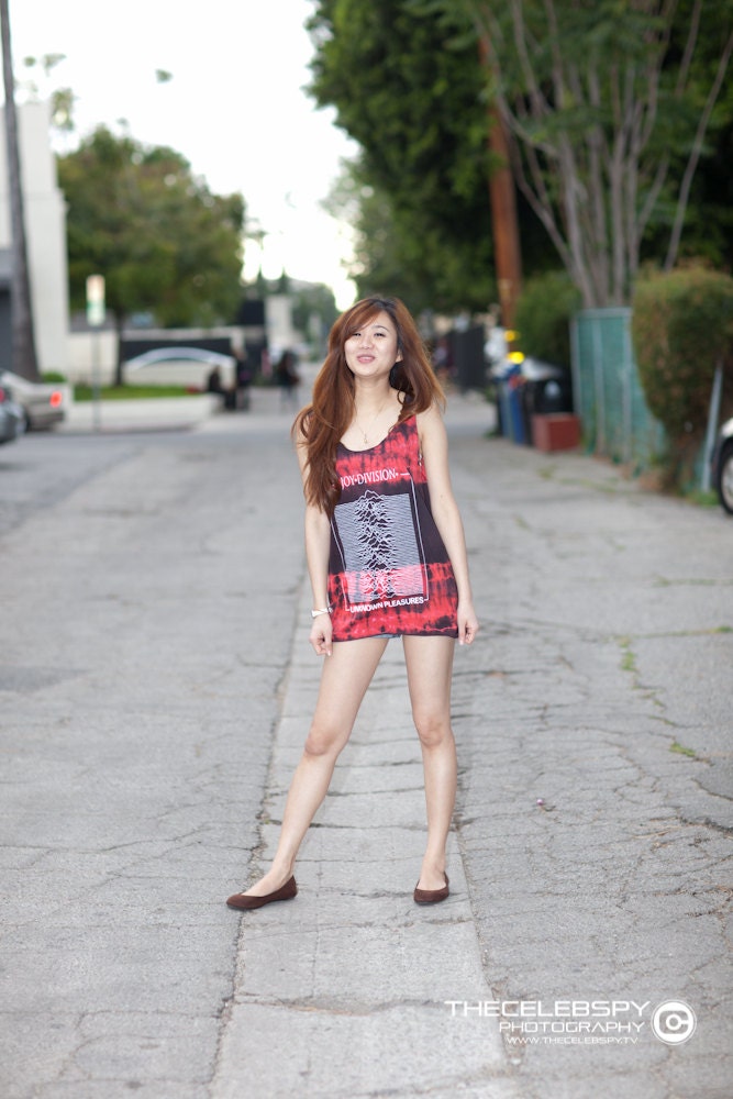 joy division red tie dye indie hip white punk rock tank top new women sexy summer black singlet shirt tee screen print