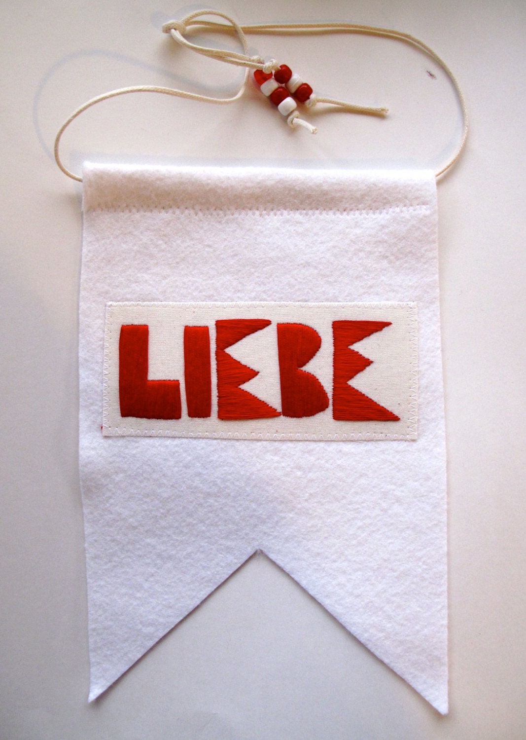 Valentine's Day banner geometric Liebe in red wall hanging banner home decor