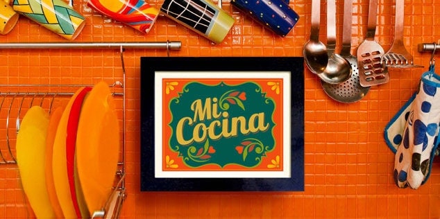 Mexican Kitchen Art Print Decor I Love My Kitchen Wall by DexMex
