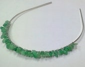 Aventurine Stone Headband Handcrafted