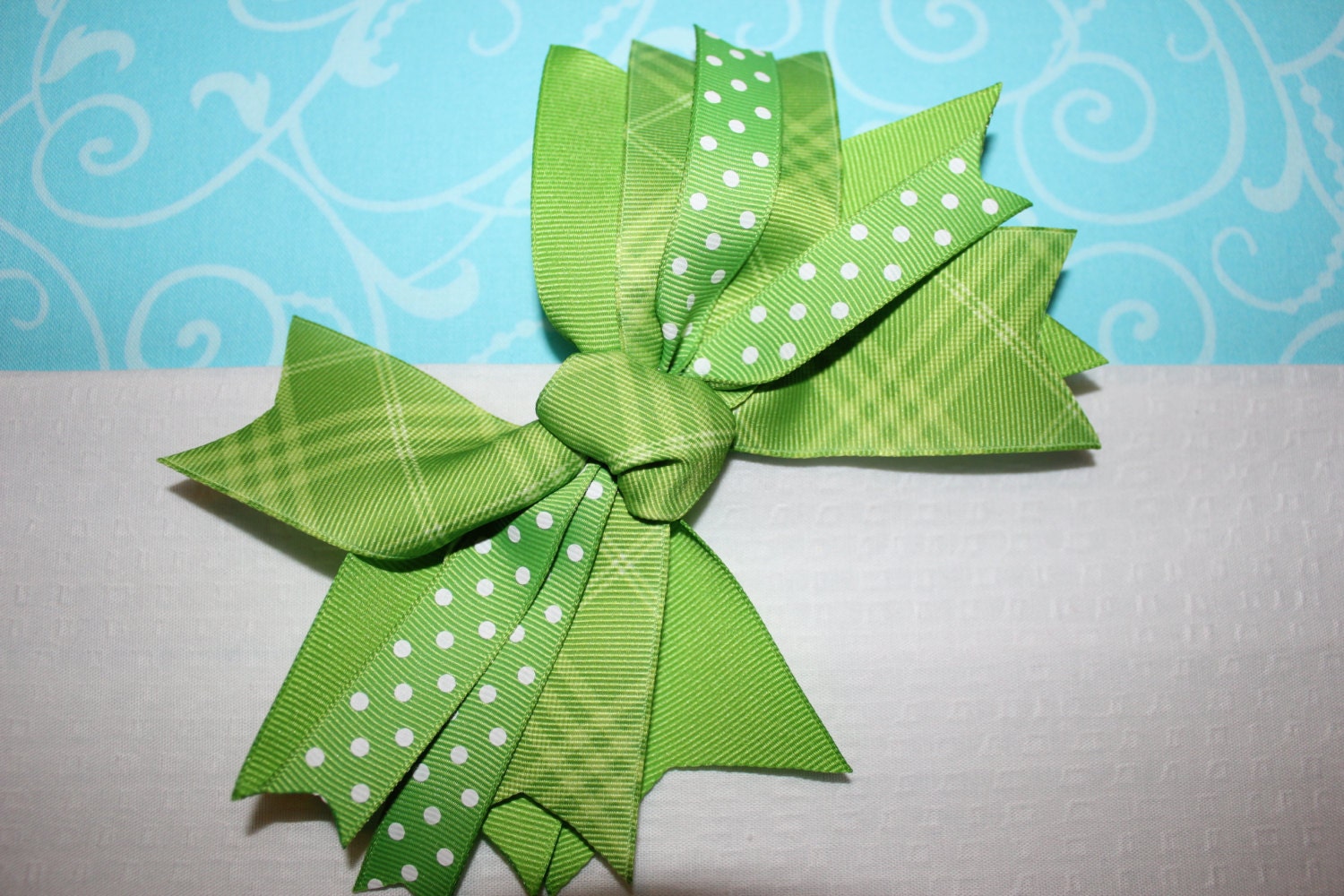Sale Lucky Charm SPRING SUMMER Bright Green  hair clip SALE