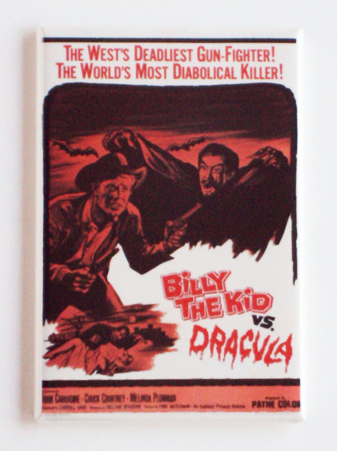 Billy the Kid vs Dracula Fridge Magnet