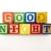 Good Night Vintage Wooden Alphabet Block Phrase Home Decor Photography Shoot