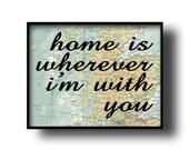 Vintage Map map Print Book print Atlas Quote typography print art print vintage book page