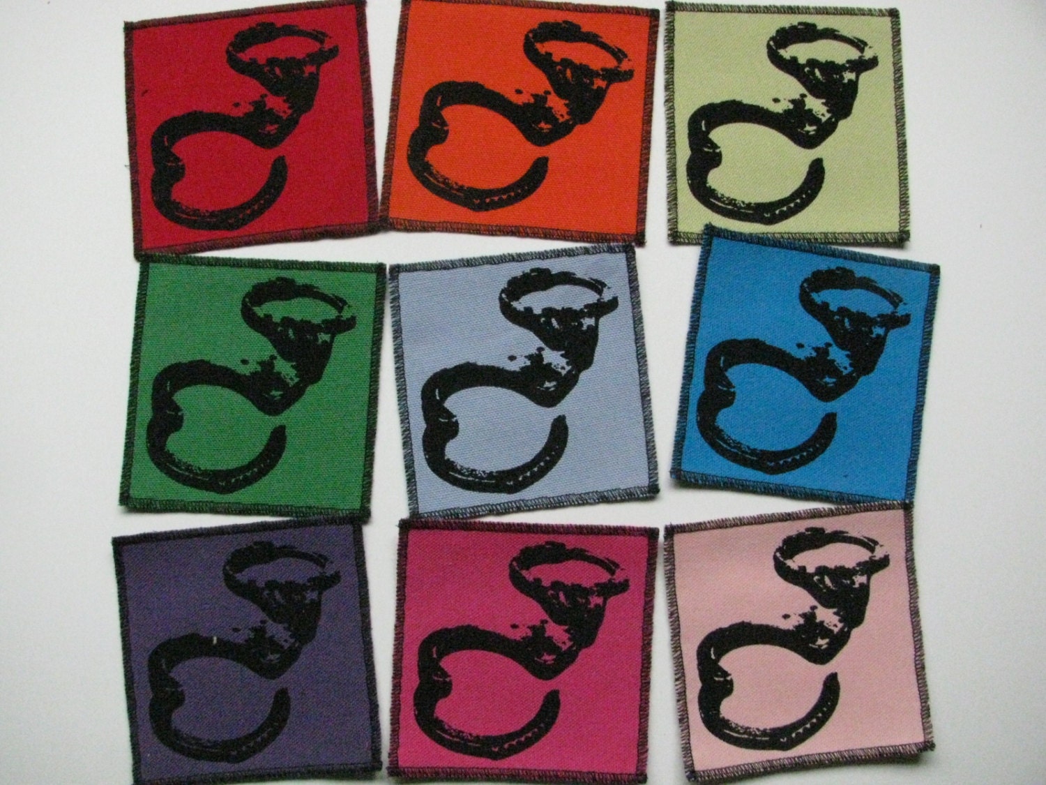 One hand cuff canvas patch in any color you choose....FREE SHIPPING USA
