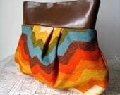 Indian summer. Large pleated clutch