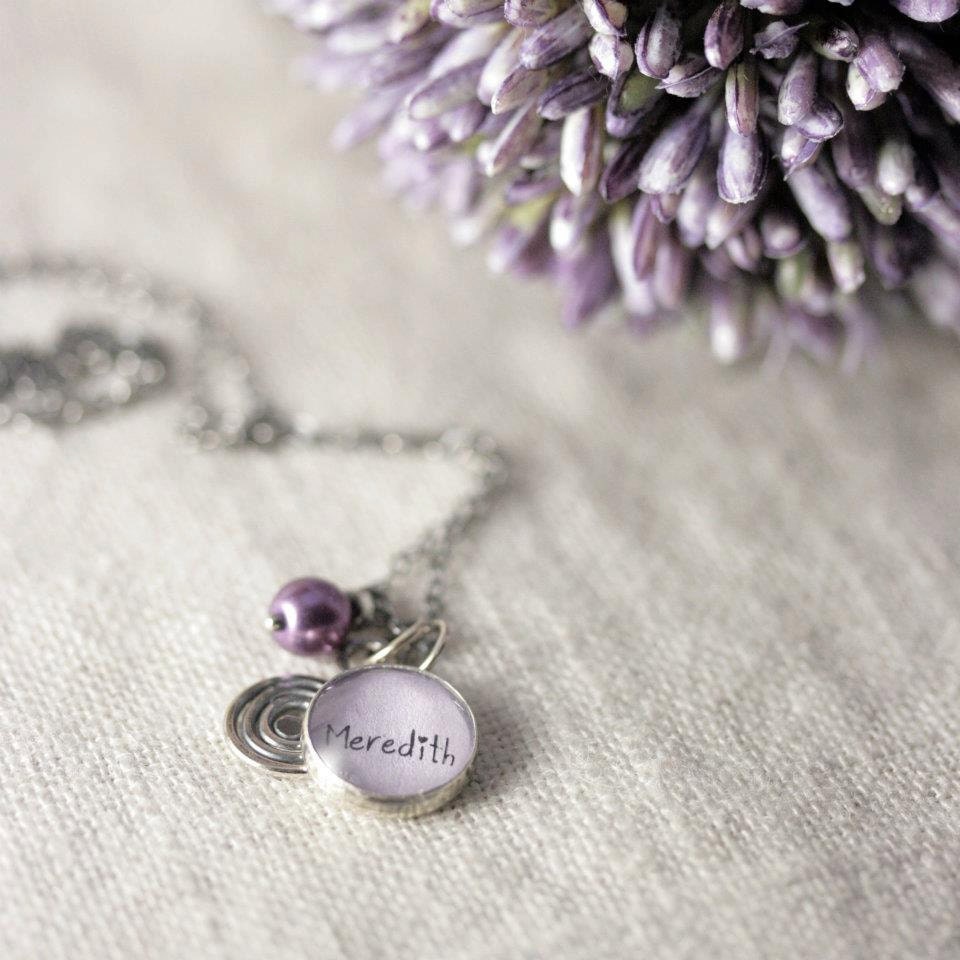 Personalized Charm Necklace - 1 Names, Cluster