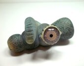 Glass Pipe, Heady Sandblasted Eye Ball Death Worm Chillum, READY to SHIP, Hitter, CGGE Team J5