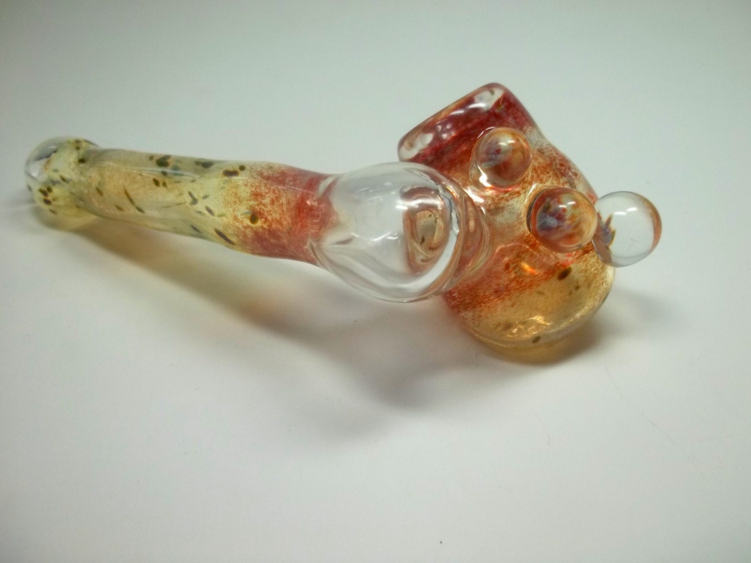 Glass Pipe, Inside Out Side Car, CORAL DUST, Color Changing Pipe, READY to Ship, Cgge Team
