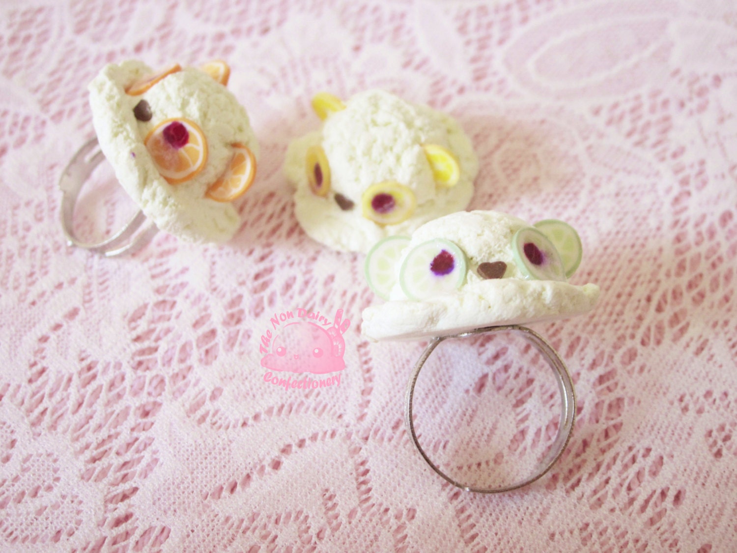 Kawaii Panda Ice Cream Rings