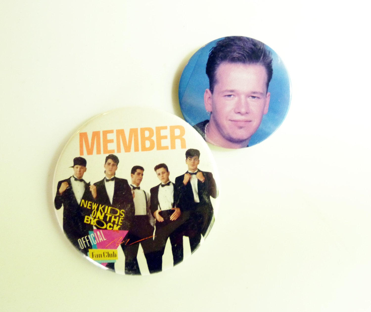 New Kids on the Block Vintage Button Pin Brooch