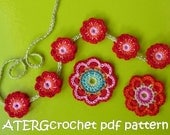 Crochet pattern triple flower power by ATERGcrochet