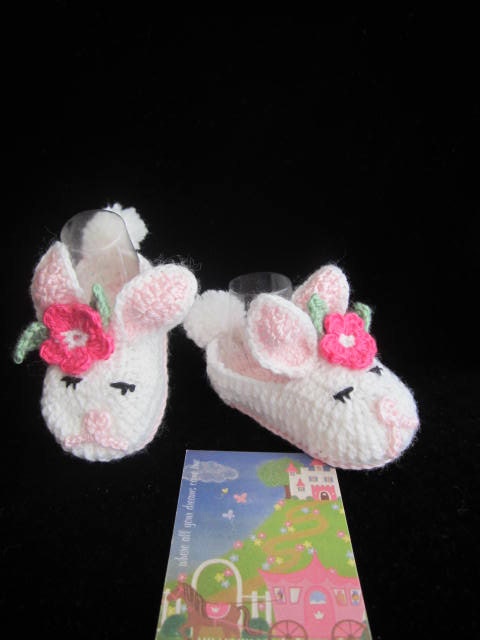 Crochet Baby Girl booties, Snuggle bunny slippers, Crochet rabbit booties, Crochet bunny booties,Easter bunny booties