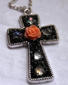 Dias de los Muertos Cross Pendant