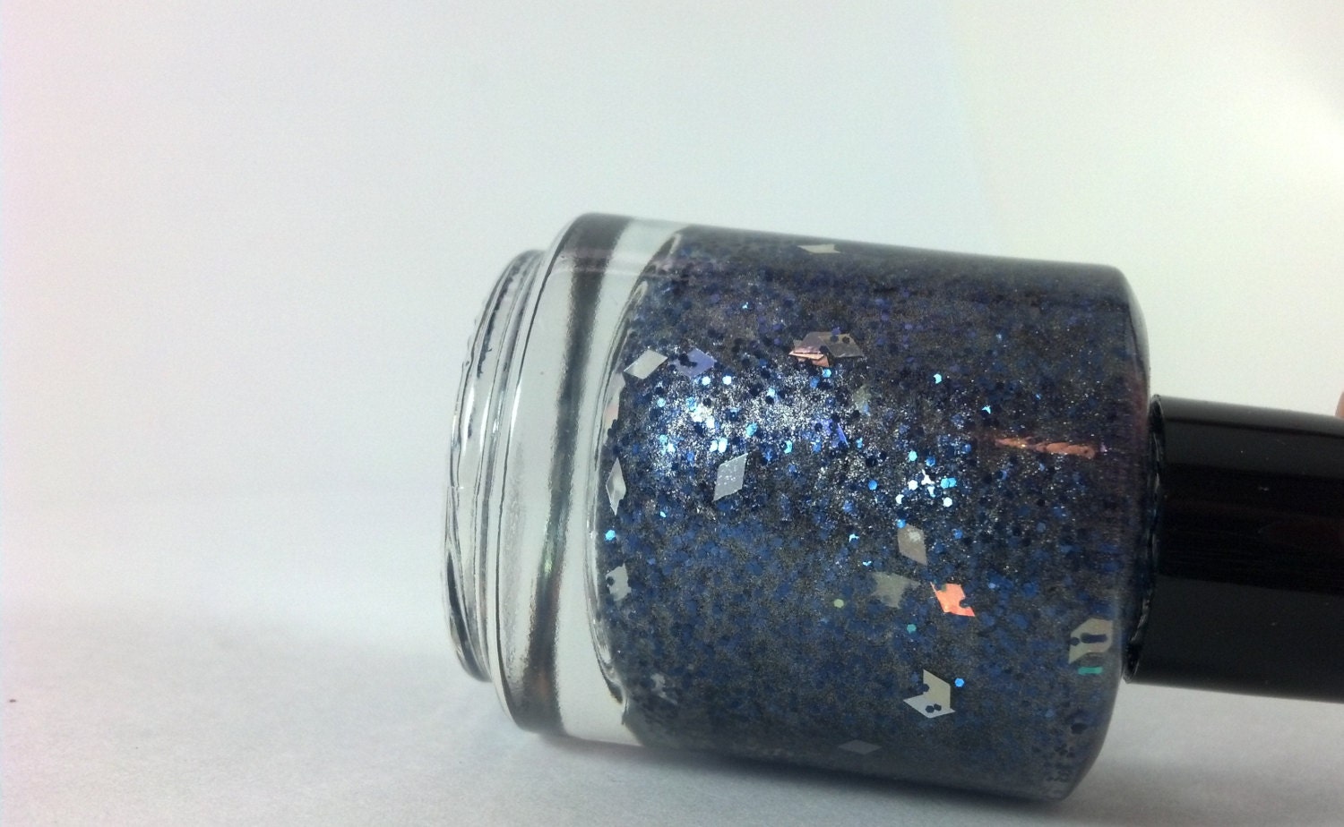 Shine Bright - Handmade Nail Polish - Glitter Polish - Blue and Silver - Holographic - Diamond