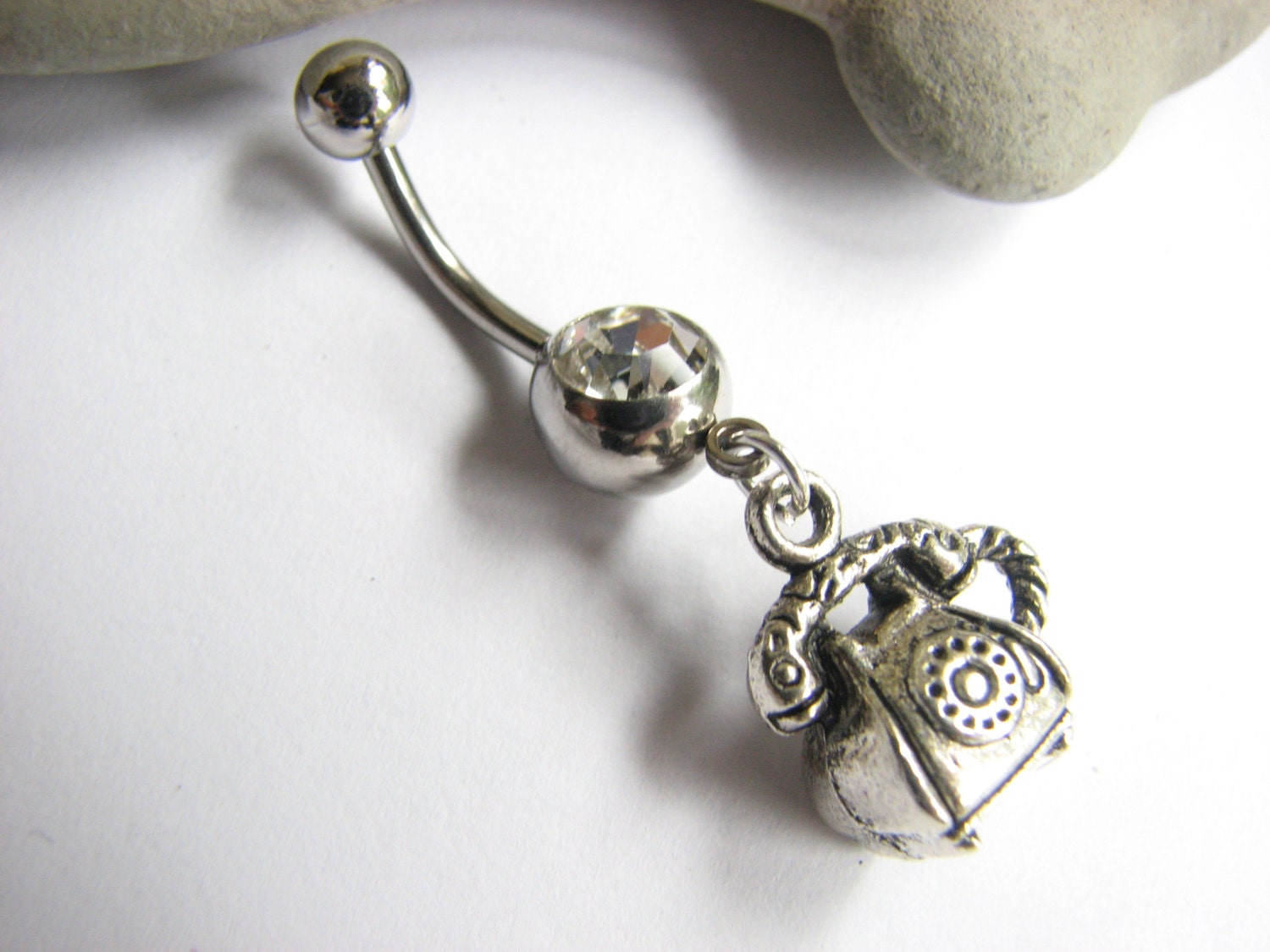 Telephone Jewelry Belly Ring Belly Button Jewelry,  Phone Call Me Maybe