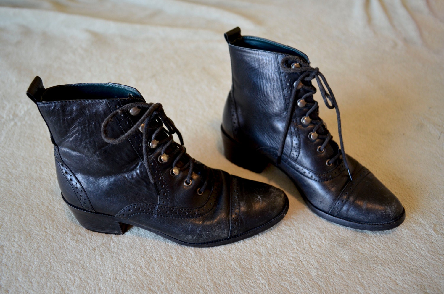 1990s SIZE 6.5 black ankle western riding boots