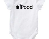 Apple Trilogy: iPood / iPeed / iPuked Cute Geek/Nerd Funny Humor Baby Onesie/Creeper Size 3, 6, 12, 18, 24 month Color White