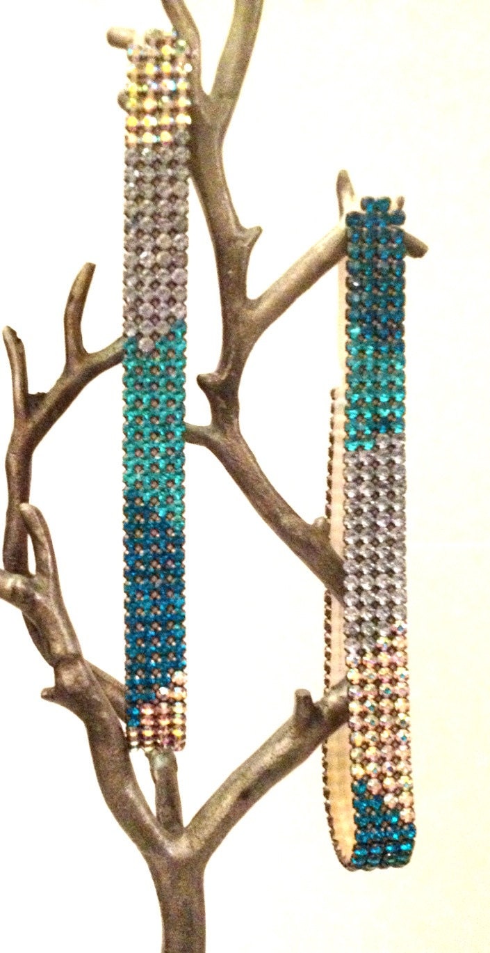 Perfectly Peacock Teal Crystal Headband