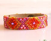 Swarovski Crystal Friendship Bracelet- Mango, Fuchsia