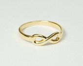 Solid 14K Gold Infinity Ring