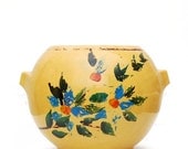 20% OFF VINTAGE SALE Ball Shaped McCoy Jar, Yellow, Shabby CHic