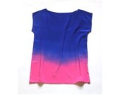 SALE // Ombre Silk Shirt.  An Ode to Rothko - Aubergine Magenta.// ready to ship