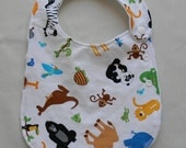 Jungle Buddies Adjustable Side Snap Bib