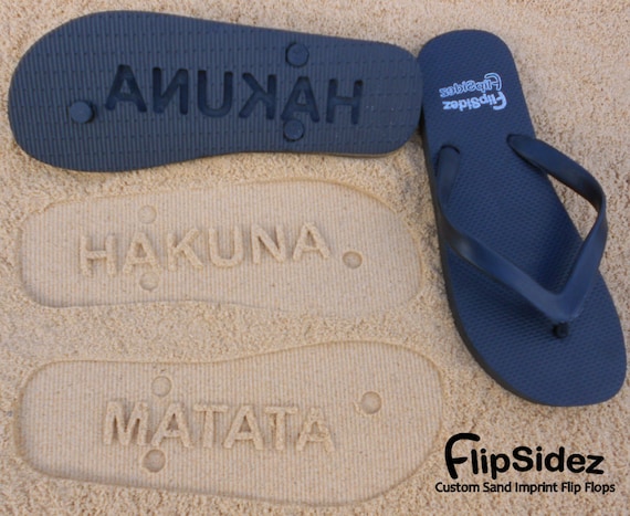 FlipSidez Personalized Sand Imprint Flip Flops FlipSidez Personalized Sand Imprint Flip Flops