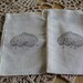 Set of 10 Hand stamped Human Brain Anatomy Muslin Gift Favor Bags100% organic made in america