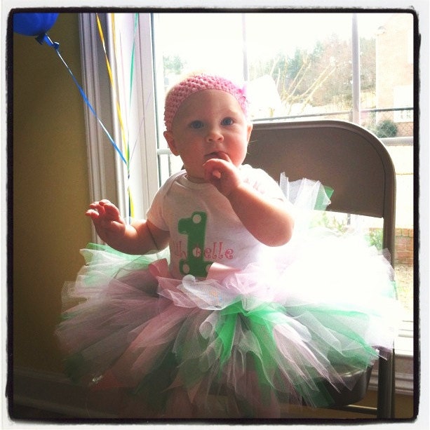 BIRTHDAY GIRL OUTFIT  First Birthday Tutu Custom Boutique Embroidery 1st 2nd 3rd
