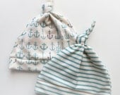 Newborn Baby Hats, SAVE on 3, Surprise Prints, Organic Cotton Hats, Baby Boy Gift, Little Hip Squeaks