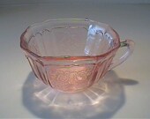 Vintage 1930's pink Mayfair cup only - depression glass