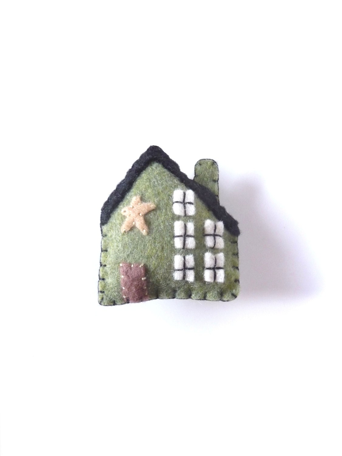 Green home magnet with star, style number one - WillowandQuail