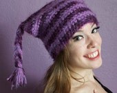 Purple Pigtail Cap