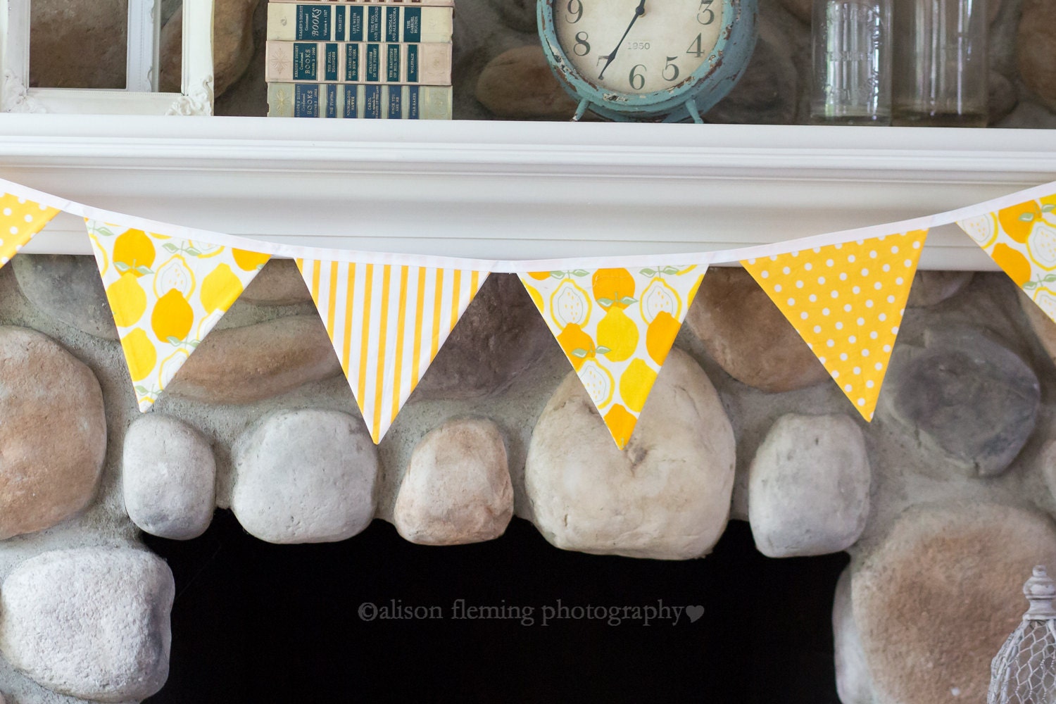 Fabric Bunting, Pennant Banner, Party Flags, Photo Prop - Lemonade Stand
