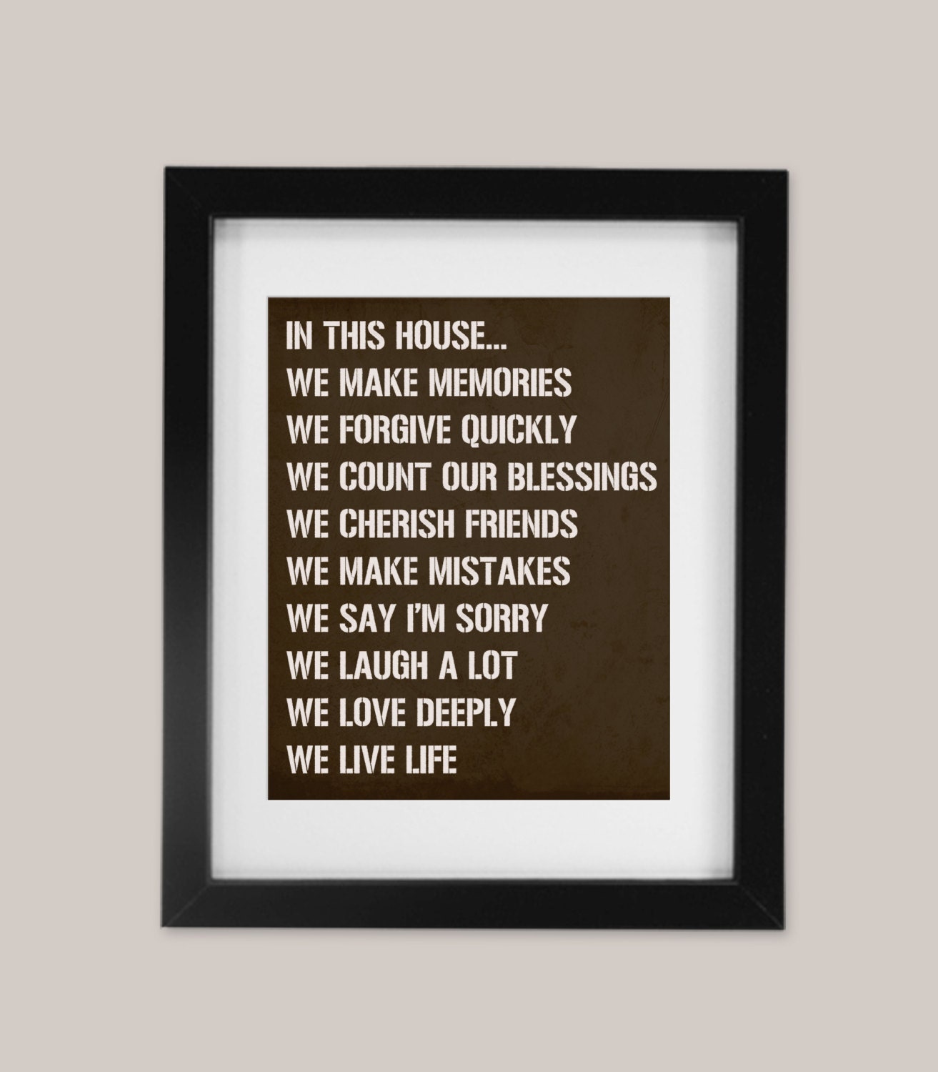 House Rules - Printable Home Decor Artwork - High Resolution JPG - PIY