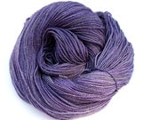 Kettle Dyed Sock Yarn, Superwash Merino, Nylon and Stellina Fingering Weight, in "Violets in the Rain"