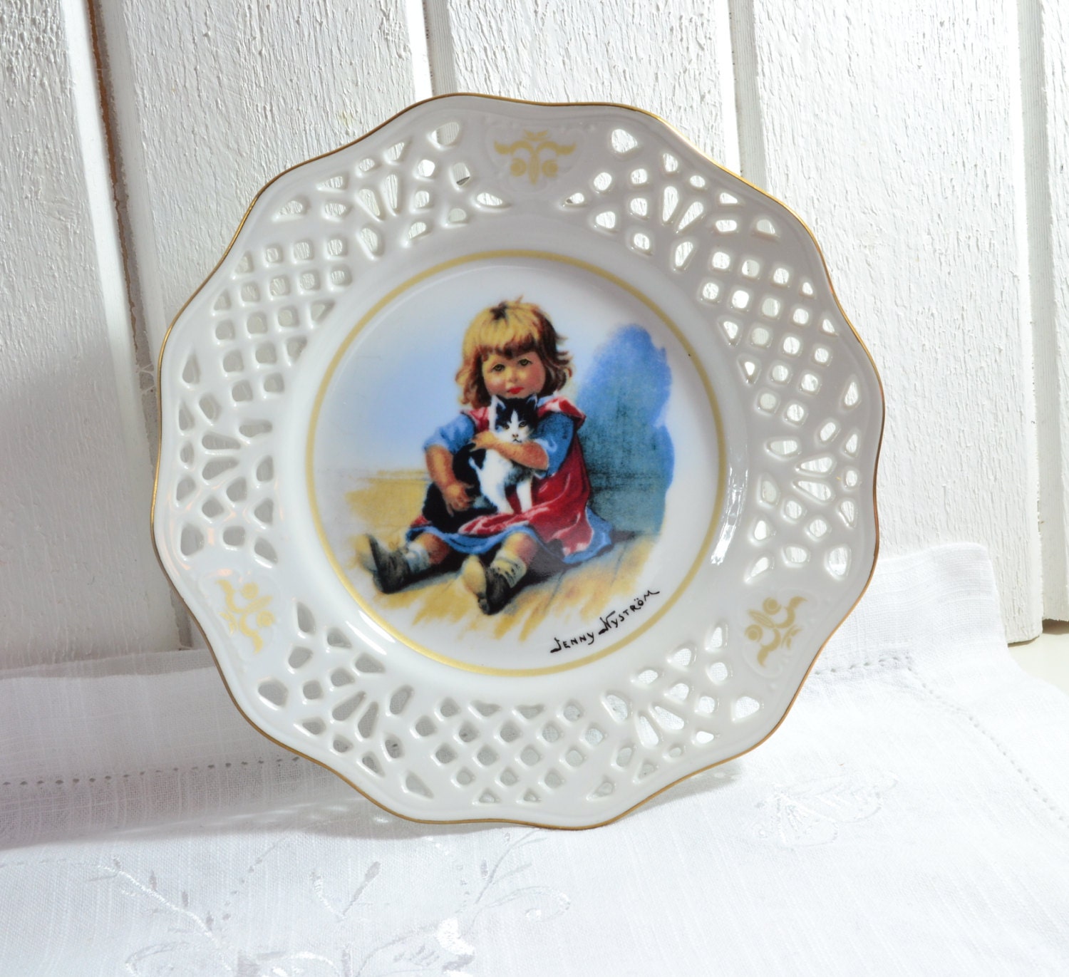 Jenny Nystrom collectors plate edition vintage Swedish child portrait