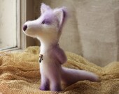 Gentle Lavender, the needle felted fox